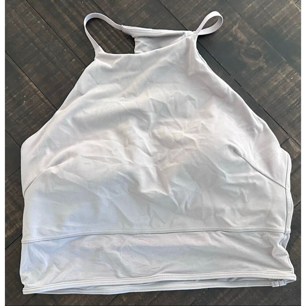 🌸 Lululemon Gray Long Line Tank With Removable Padding Size Medium